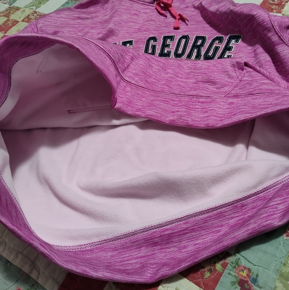 NWOT Heathered Pink Lake George New York Fleece Lined Hoodie, Adult Size XXL - Picture 5 of 8